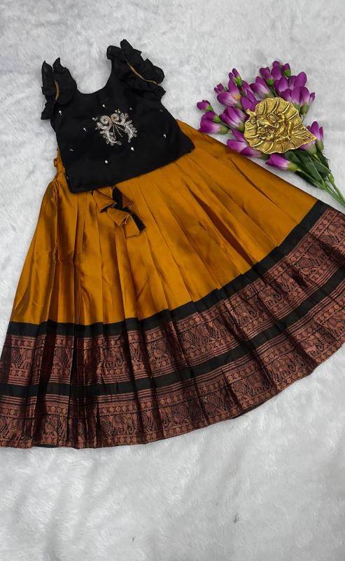 NEW LAUNCING KIDS LEHENGA CHOLI silk Surat wholesale bulk kids clothing.